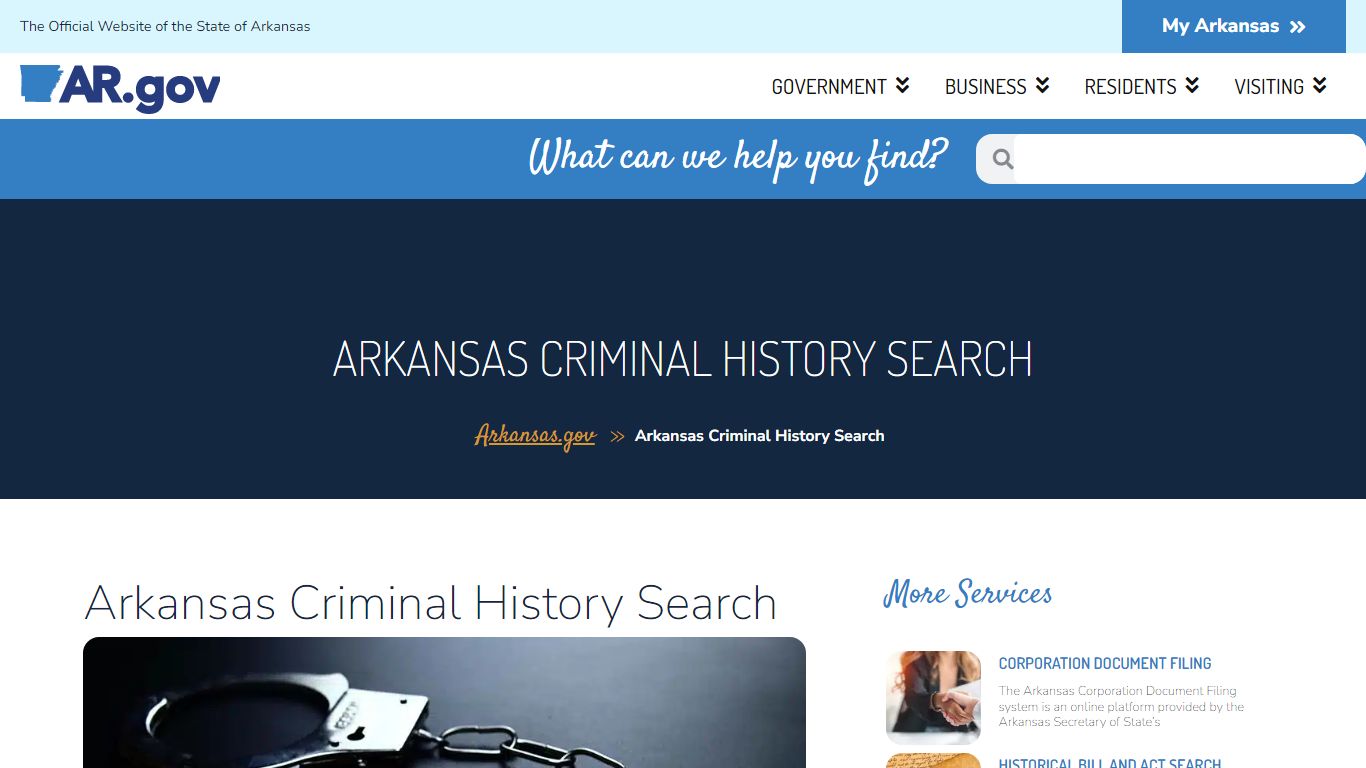 Arkansas Criminal History Search – Arkansas.gov